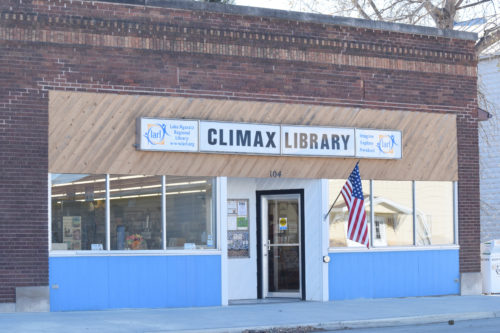 The front entrance to the Climax library