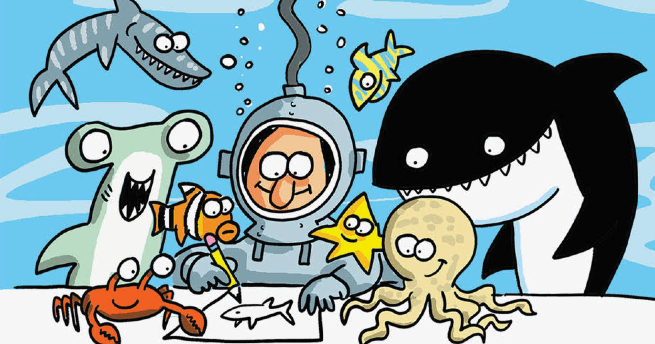 Virtual Underwater Creatures Drawing Classes with Cartoonist Rick Stromoski  - Lake Agassiz Regional Library