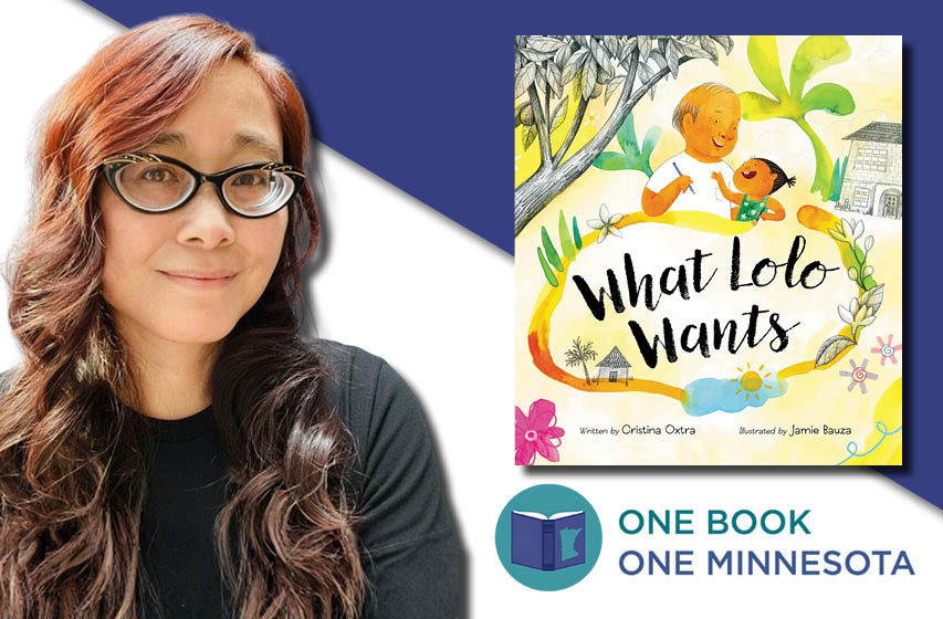 Author Cristina Oxtra and the cover of her book "What Lolo Wants"